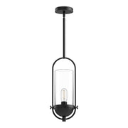 Alora - PD539018MBCL - One Light Pendant - Cyrus - Clear Glass/Matte Black