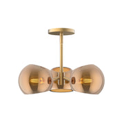 Alora - PD548315BGCP - Three Light Pendant - Willow - Brushed Gold/Copper Glass