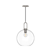 Alora - PD601710BNCL - One Light Pendant - Soji - Brushed Nickel/Clear Glass