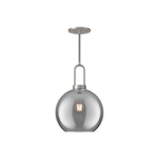 Alora - PD601710BNSM - One Light Pendant - Soji - Brushed Nickel/Smoked Solid Glass