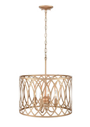 Millennium - 4214-PMG - Four Light Pendant - Arelyn - Painted Modern Gold