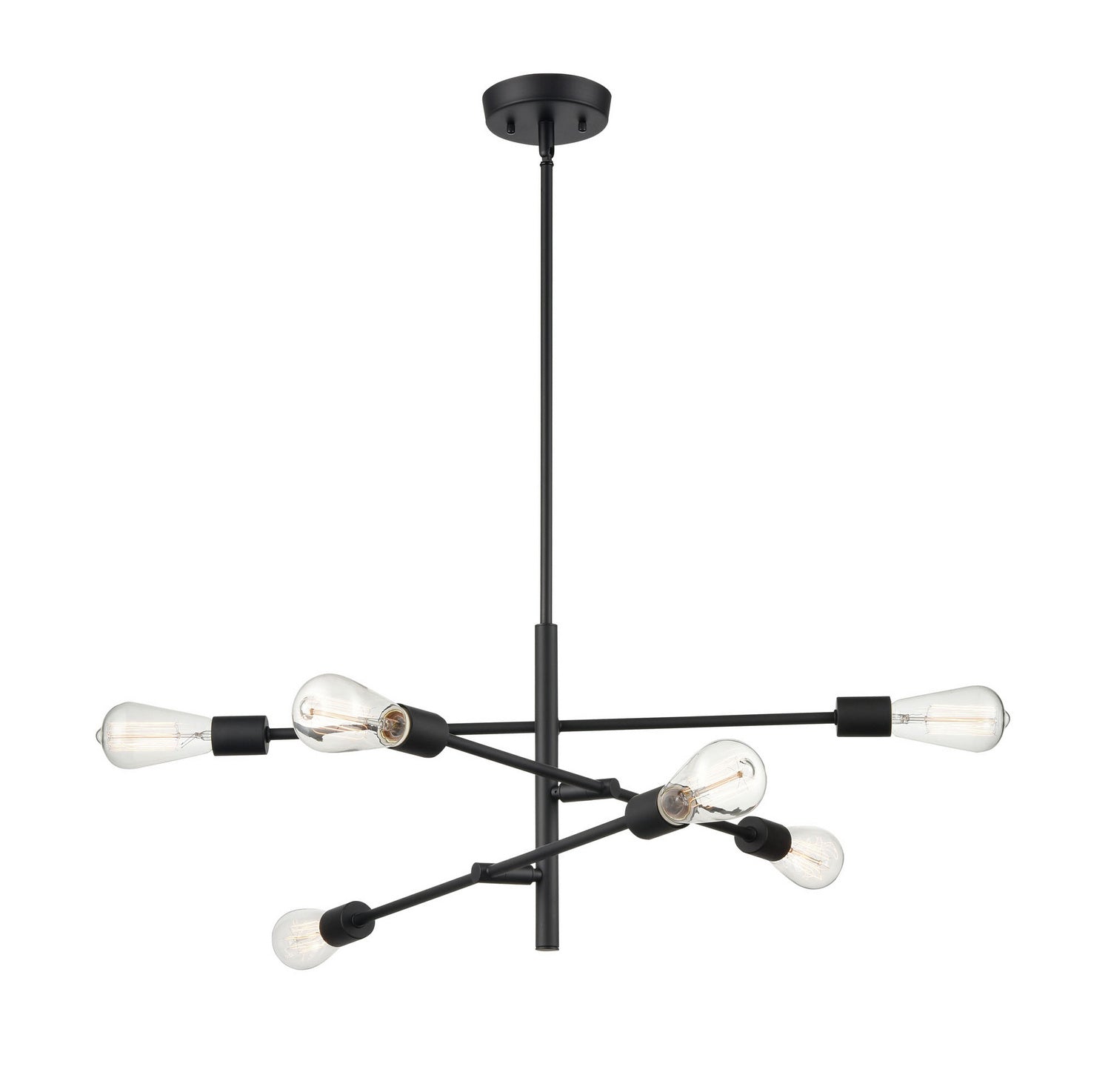 Millennium - 4246-MB - Six Light Pendant - Decco - Matte Black