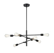 Millennium - 4246-MB - Six Light Pendant - Decco - Matte Black
