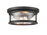 Millennium - 4402-PBK - Two Light Flush Mount - Bresley - Powder Coated Black