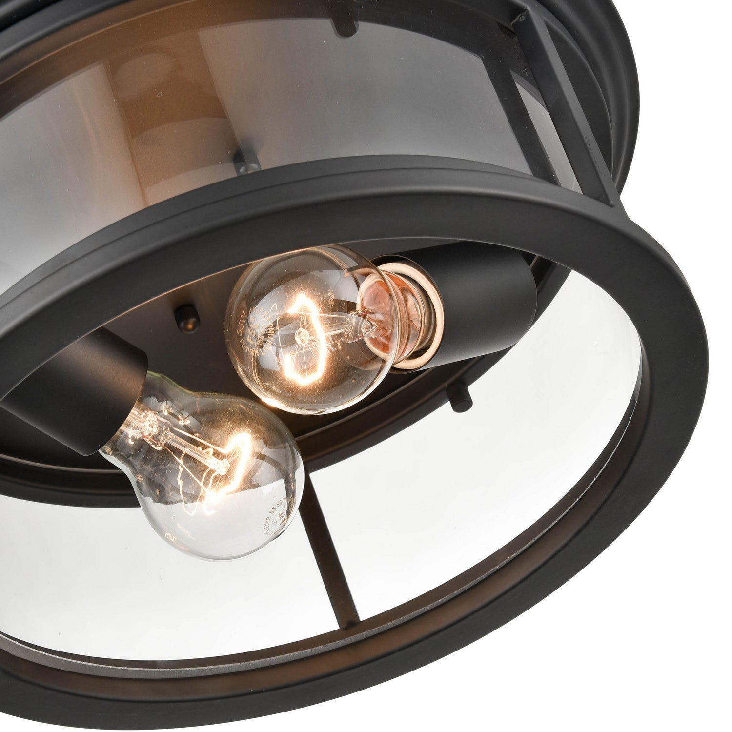 Millennium - 4442-PBK - Two Light Flush Mount - Bresley - Powder Coated Black
