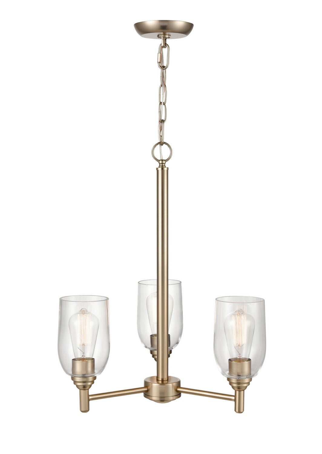 Millennium - 4983-MG - Three Light Chandelier - Arlett - Modern Gold