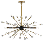 Savoy House - 1-1858-6-62 - Six Light Chandelier - Ariel - Como Black with Gold