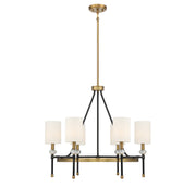 Savoy House - 1-1893-6-143 - Six Light Chandelier - Tivoli - Matte Black with Warm Brass Accents
