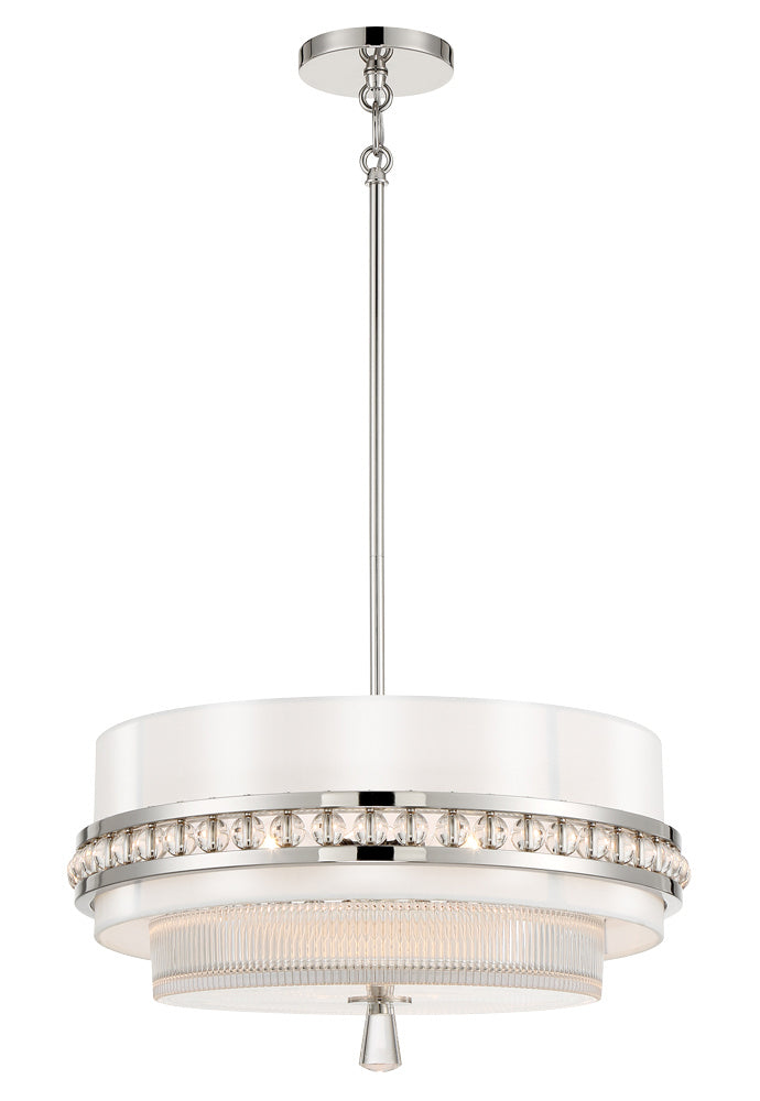 Metropolitan - N7383-613 - Three Light Convertible Semi Flush / Pendant - Sutton by Robin Baron - Polished Nickel