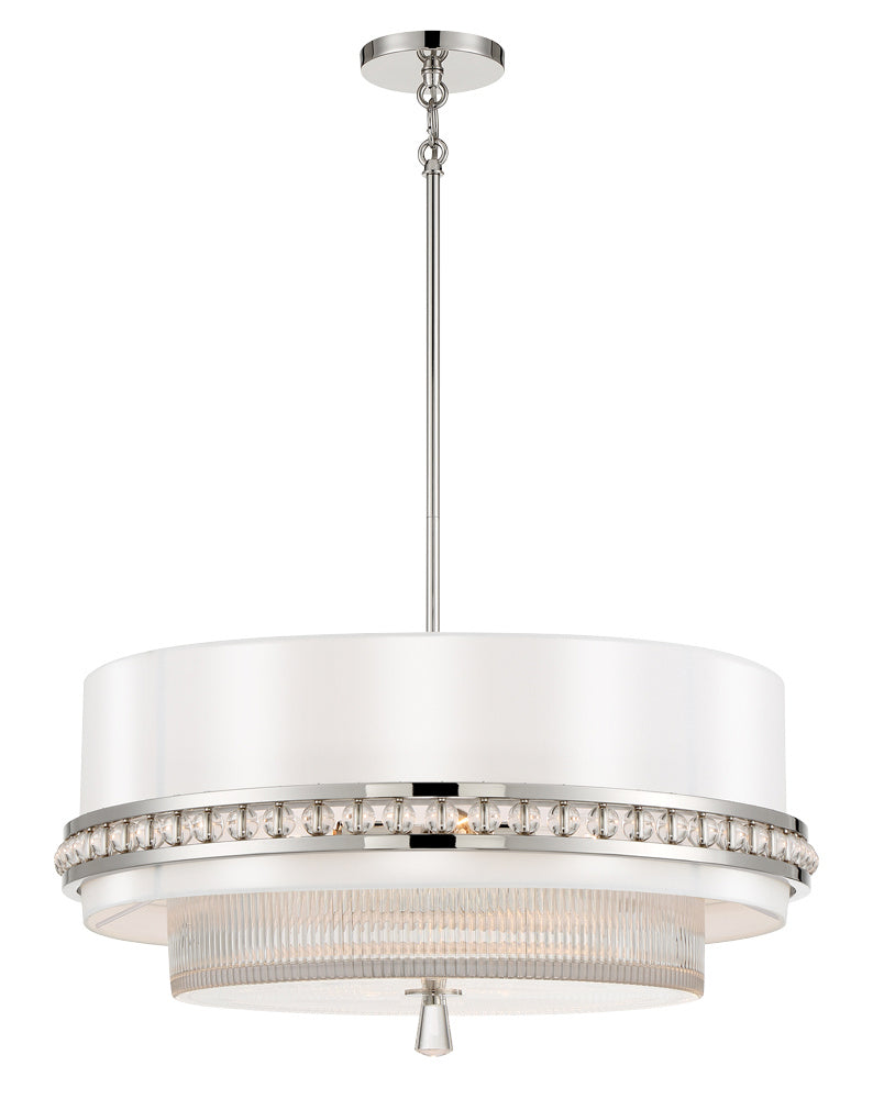 Metropolitan - N7384-613 - Four Light Pendant - Sutton by Robin Baron - Polished Nickel
