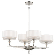 Metropolitan - N7385-613 - Four Light Island Pendant - Sutton by Robin Baron - Polished Nickel