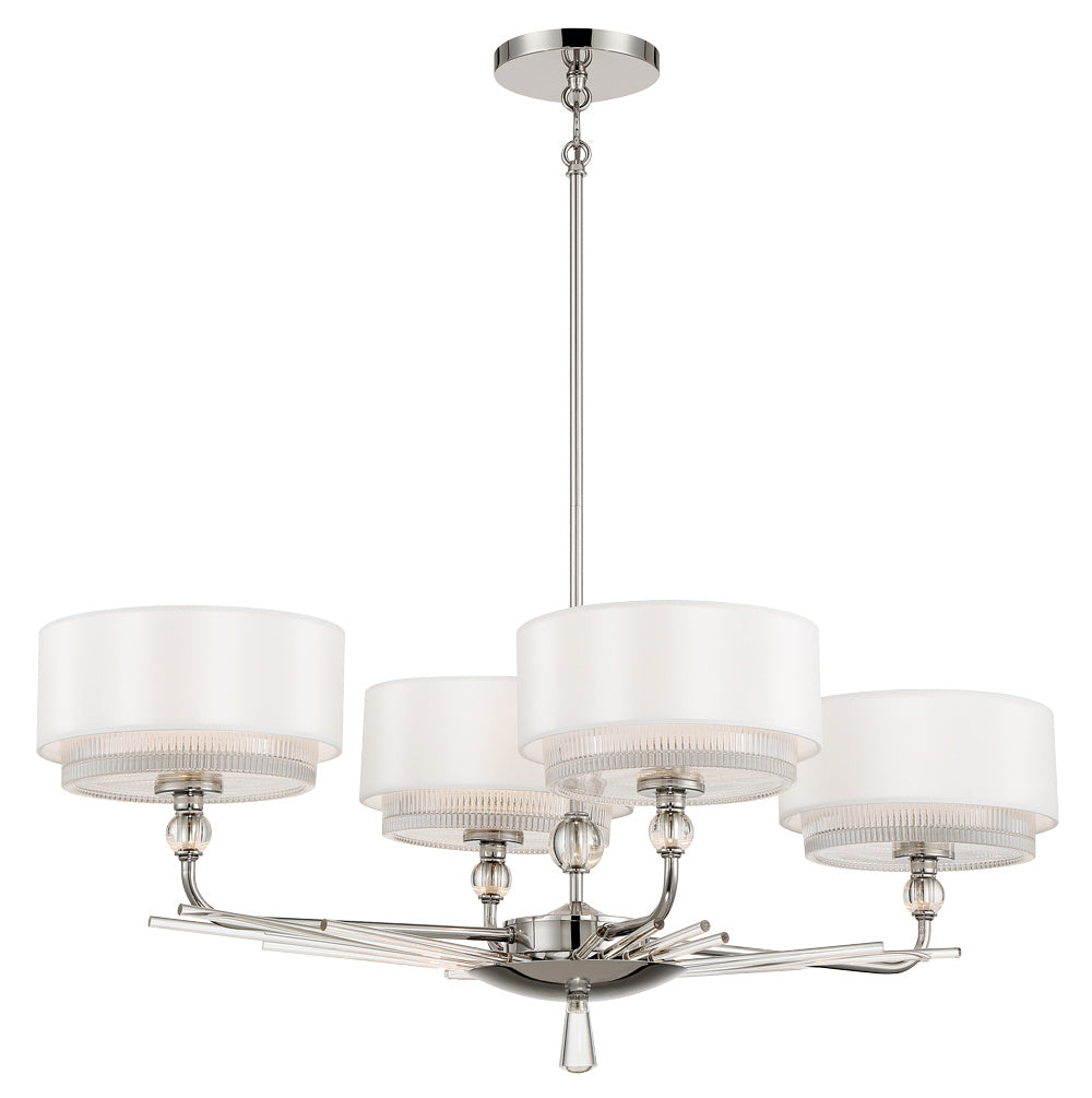 Metropolitan - N7385-613 - Four Light Island Pendant - Sutton by Robin Baron - Polished Nickel