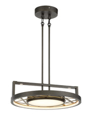 Metropolitan - N7524-716-L - LED Convertible Semi Flush / Pendant - Tribeca by Robin Baron - Smoked Iron And Soft Brass