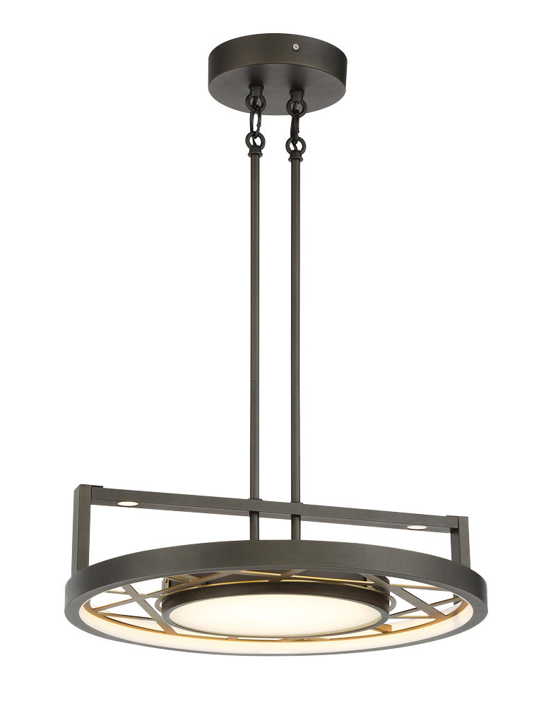 Metropolitan - N7524-716-L - LED Convertible Semi Flush / Pendant - Tribeca by Robin Baron - Smoked Iron And Soft Brass