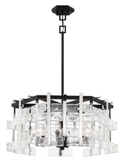 Metropolitan - N7545-729 - Six Light Pendant - Painesdale - Sand Coal and Polished Nickel