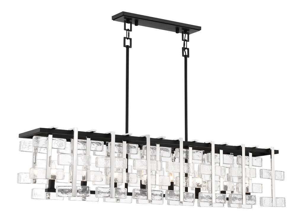 Metropolitan - N7548-729 - Eight Light Island Pendant - Painesdale - Sand Coal and Polished Nickel
