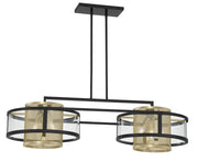 Metropolitan - N7819-726 - Six Light Island Pendant - Soho by Robin Baron - Coal And Soft Brass