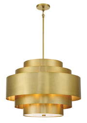 Minka-Lavery - 2535-695 - Five Light Pendant - SpyGlass Terrace - Soft Brass