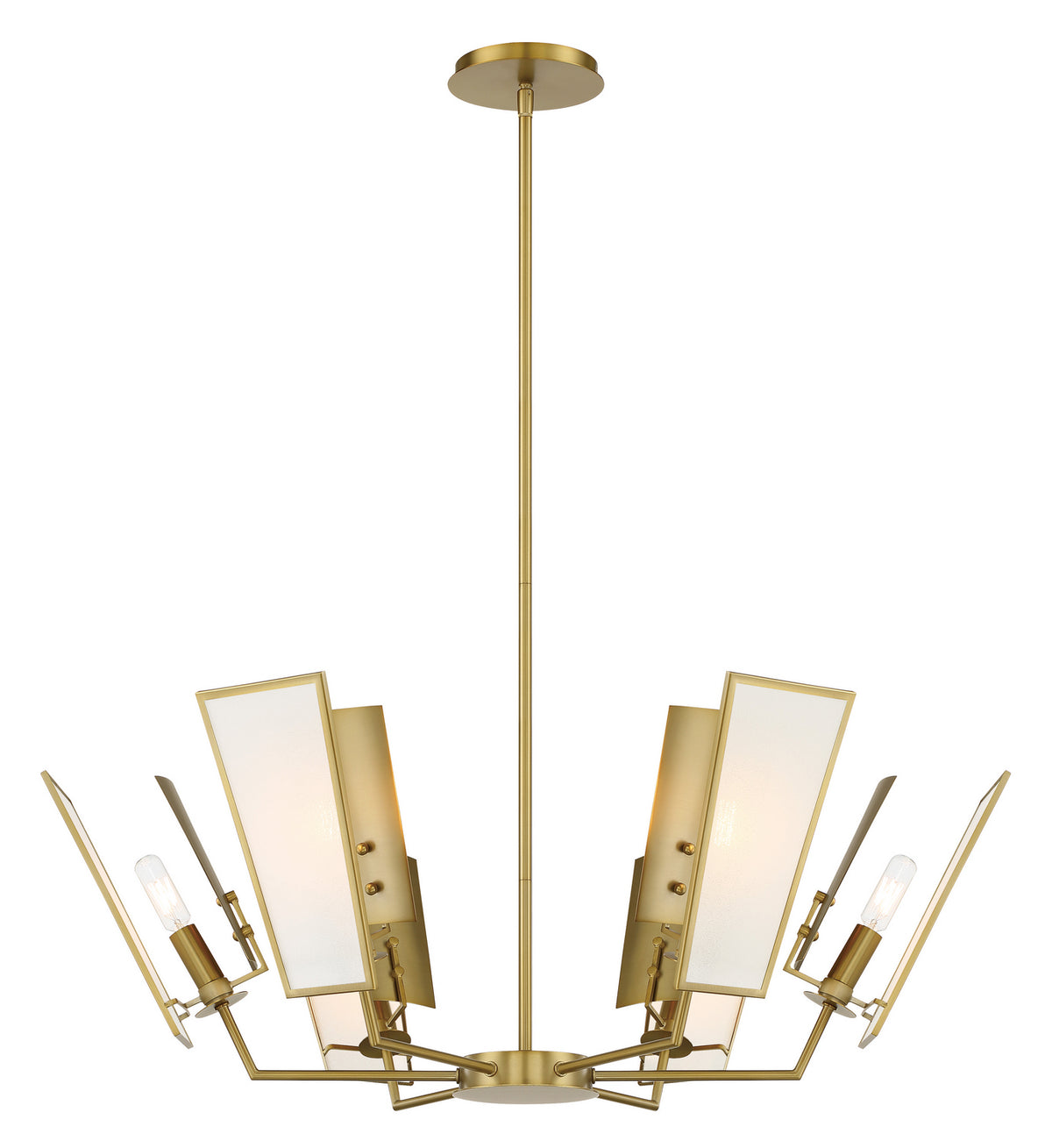 Minka-Lavery - 2676-695 - Six Light Chandelier - Ricochet - Soft Brass