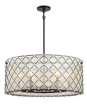 Minka-Lavery - 2866-66A - Six Light Pendant - Sheer Elegance - Coal