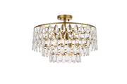 Elegant Lighting - 1103F20BR - Five Light Flush Mount - Mila - Brass