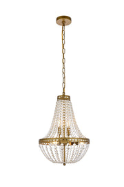 Elegant Lighting - 1113D14BR - Five Light Pendant - Valeria - Brass