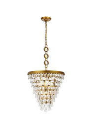 Elegant Lighting - 1219D18BR/RC - Five Light Pendant - Nordic - Brass