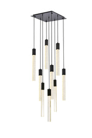 Elegant Lighting - 2066D20BK - Nine Light Pendant - Weston - Black