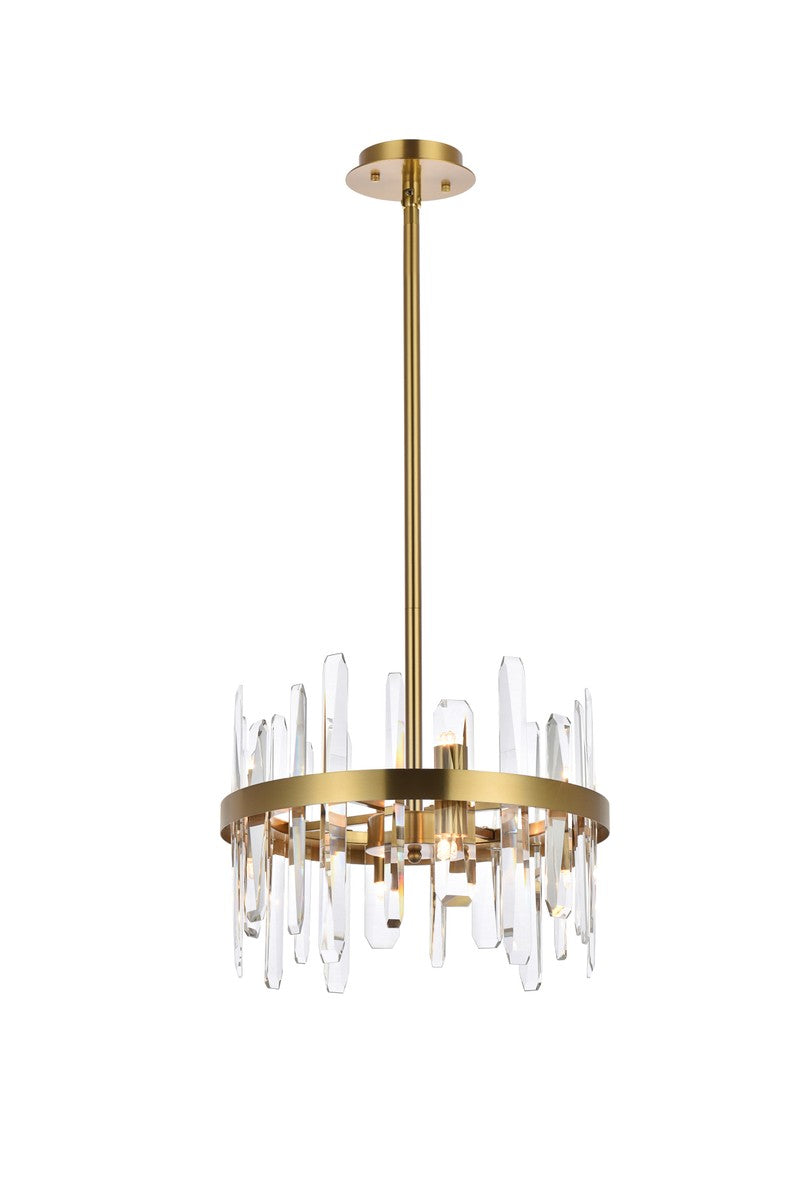 Elegant Lighting - 2200D16SG - Eight Light Pendant - Serena - Satin Gold