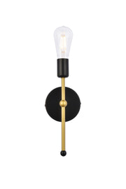 Elegant Lighting - LD2356BKR - One Light Wall Sconce - Keely - Black and Brass