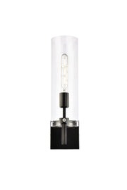 Elegant Lighting - LD2362BK - One Light Wall Sconce - Savant - Black and Clear