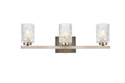 Elegant Lighting - LD7027W24SN - Three Light Bath - Cassie - satin nickel and Clear Shade