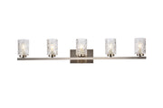 Elegant Lighting - LD7029W41SN - Five Light Bath - Cassie - satin nickel and Clear Shade
