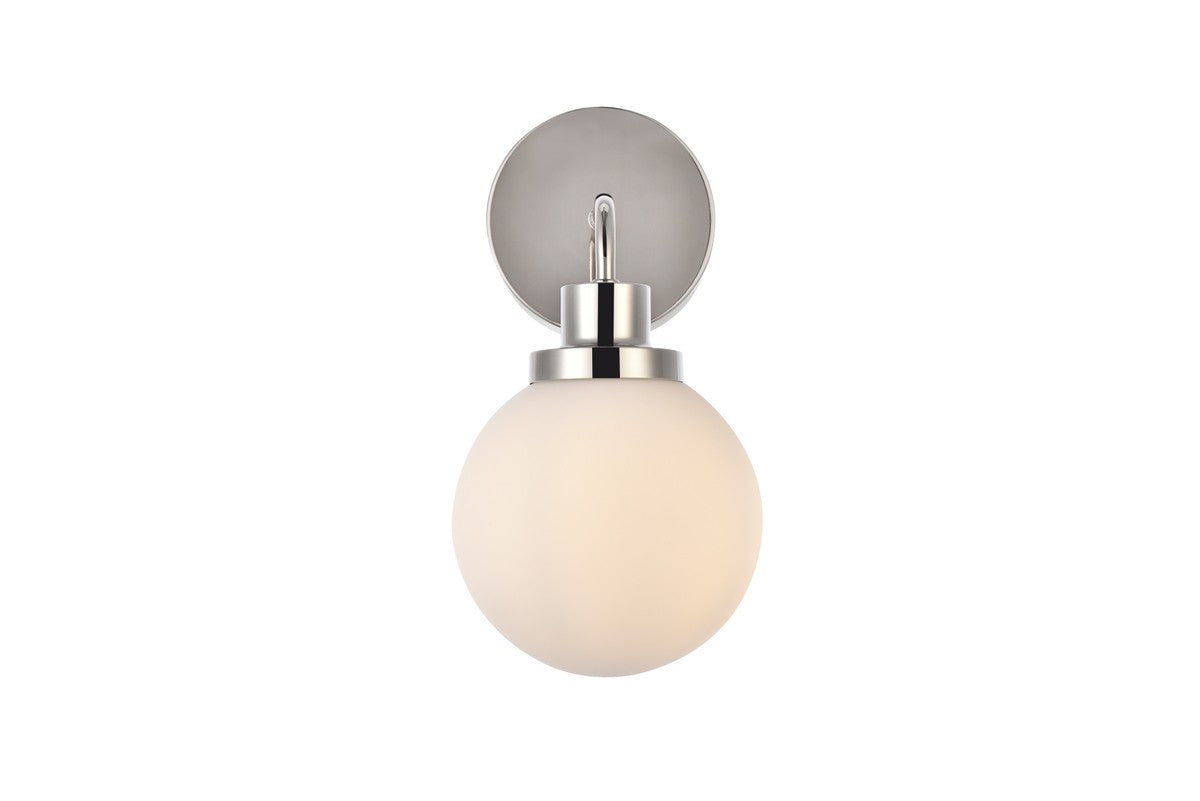 Elegant Lighting - LD7030W8PN - One Light Bath - Hanson - polished nickel and Frosted Shade