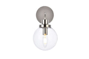 Elegant Lighting - LD7031W8PN - One Light Bath - Hanson - polished Nickel and Clear Shade