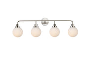 Elegant Lighting - LD7036W38PN - Four Light Bath - Hanson - polished nickel and Frosted Shade