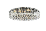 Elegant Lighting - V2030F24BK/RC - Nine Light Flush Mount - Maxime - Black and Clear
