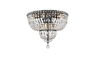 Elegant Lighting - V2528F20BK/RC - Ten Light Flush Mount - Tranquil - Black and Clear