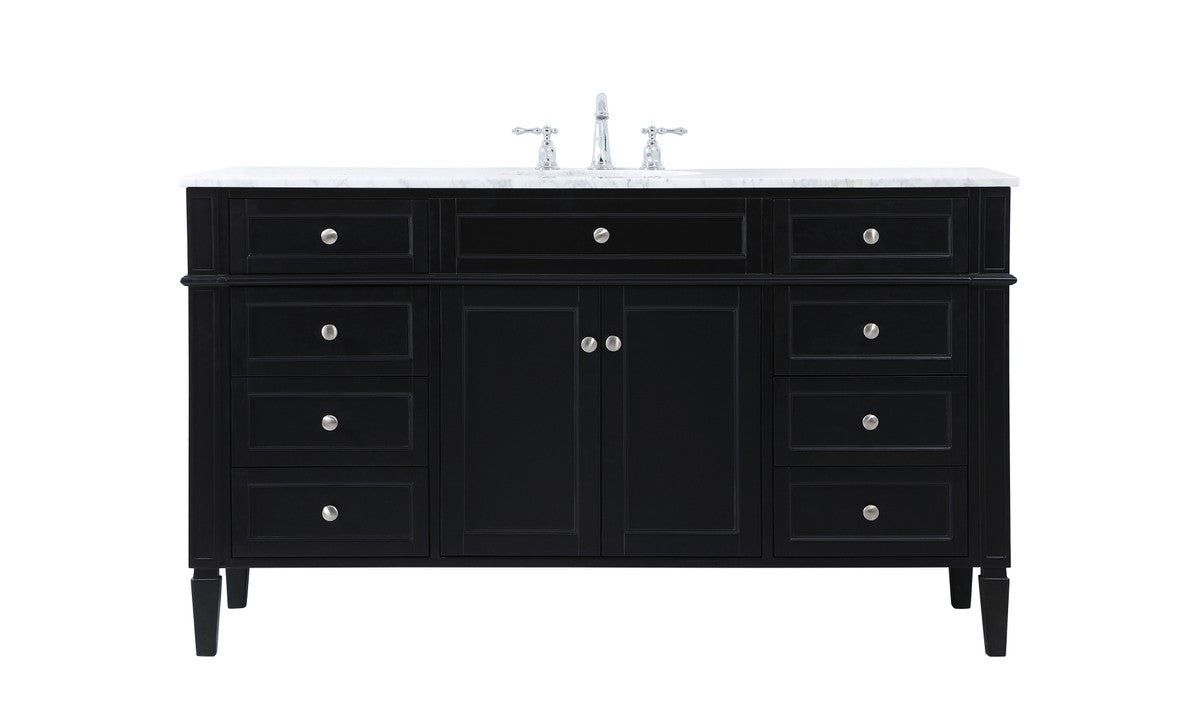 Elegant Lighting - VF12560BK - Single Bathroom Vanity - Park Avenue - black