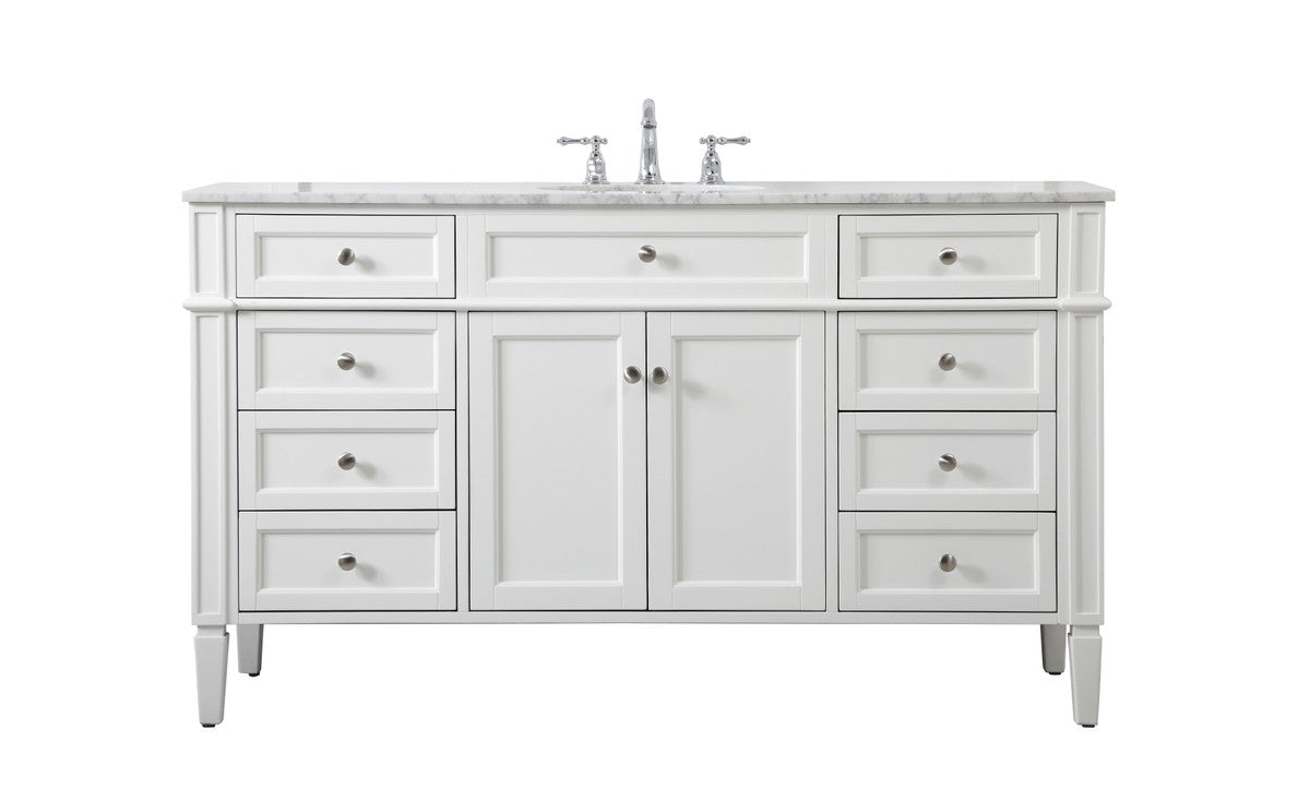 Elegant Lighting - VF12560WH - Single Bathroom Vanity - Park Avenue - white