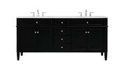Elegant Lighting - VF12572DBK - Double Bathroom Vanity - Park Avenue - black
