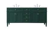 Elegant Lighting - VF12572DGN - Double Bathroom Vanity - Park Avenue - green