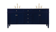 Elegant Lighting - VF12572DBL - Double Bathroom Vanity - Park Avenue - blue