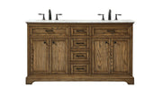 Elegant Lighting - VF15060DDW - Double Bathroom Vanity - Americana - driftwood