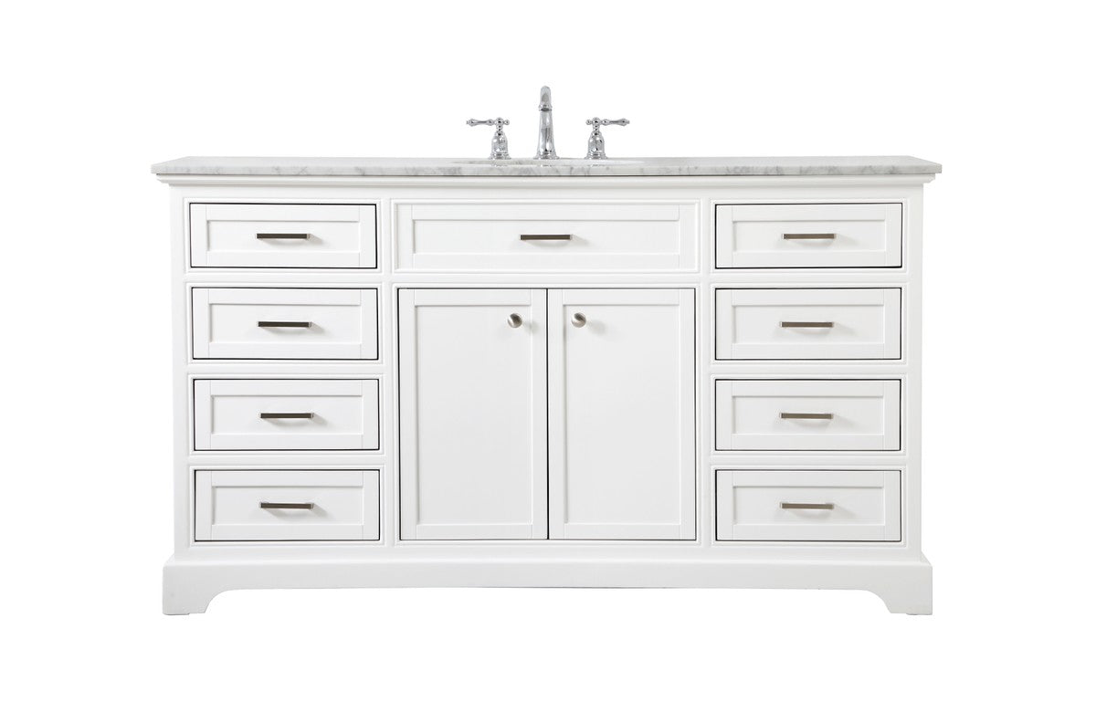 Elegant Lighting - VF15060WH - Single Bathroom Vanity - Americana - white