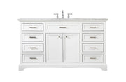 Elegant Lighting - VF15060WH - Single Bathroom Vanity - Americana - white