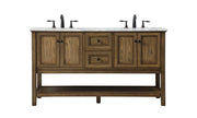 Elegant Lighting - VF27060DDW - Double Bathroom Vanity - Metropolis - driftwood