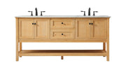 Elegant Lighting - VF27072DNW - Double Bathroom Vanity - Metropolis - natural wood
