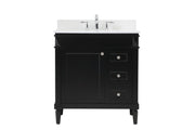 Elegant Lighting - VF31832BK-BS - Single Bathroom Vanity - Bennett - black