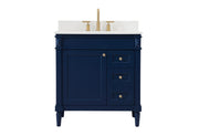 Elegant Lighting - VF31832BL-BS - Single Bathroom Vanity - Bennett - blue